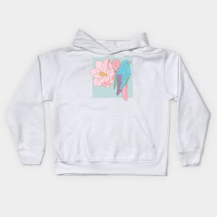 Bird and flowers Kids Hoodie